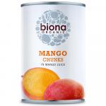 Mango bucati in suc de mango bio 400g Biona