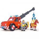 Masina de pompieri Simba Fireman Sam Phoenix cu figurina cal si accesorii