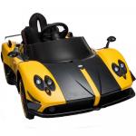 Masinuta electrica Pagani Zonda cu telecomanda si roti din cauciuc Yellow
