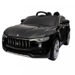 Masinuta electrica Maserati Levante cu scaun de piele si roti de cauciuc Black