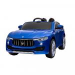 Masinuta electrica Maserati Levante cu scaun de piele si roti de cauciuc Blue