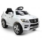 Masinuta electrica Mercedes Benz ML 350 cu scaun de piele White