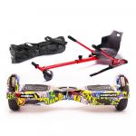 Scooter Electric Freewheel Complete + Husa de 6.5 inch & Kart Kit Graffiti Galben