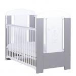 Patut pentru copii Bear Culisant Silver + Saltea Cocos 12 cm