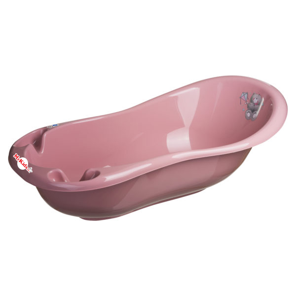 Cadita de baie bebe cu senzor temperatura Bears Dirty Pink accesorii