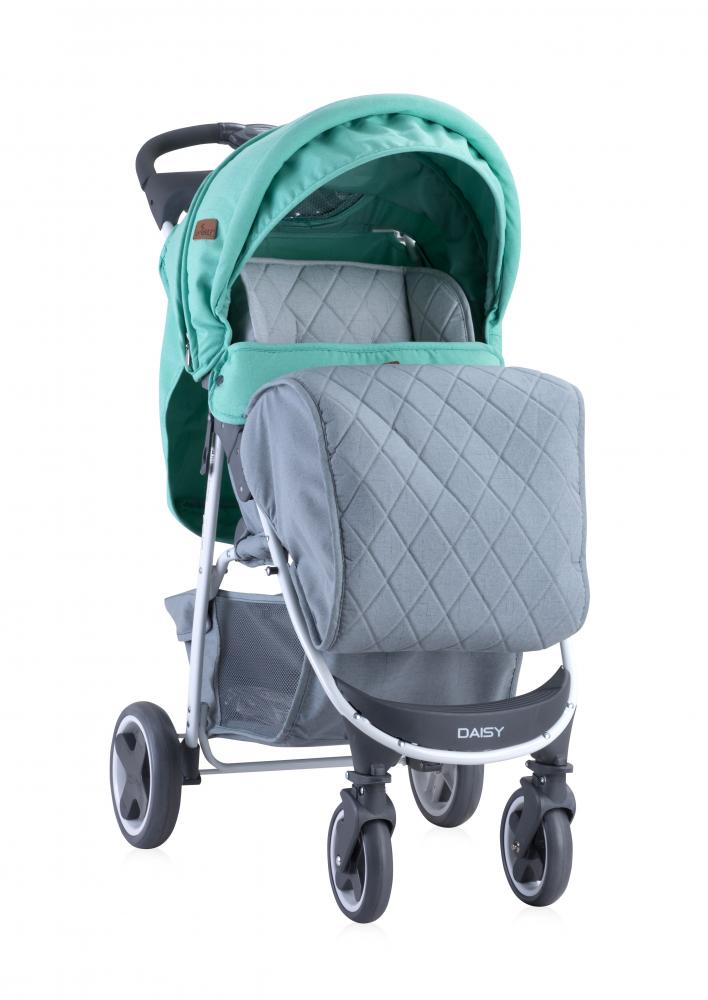 Carucior sport daisy cu husa de picioare green grey