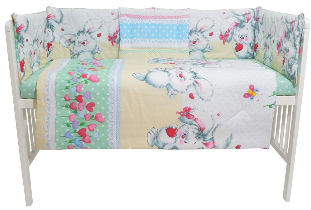 Set lenjerie patut cu 5 piese bunny