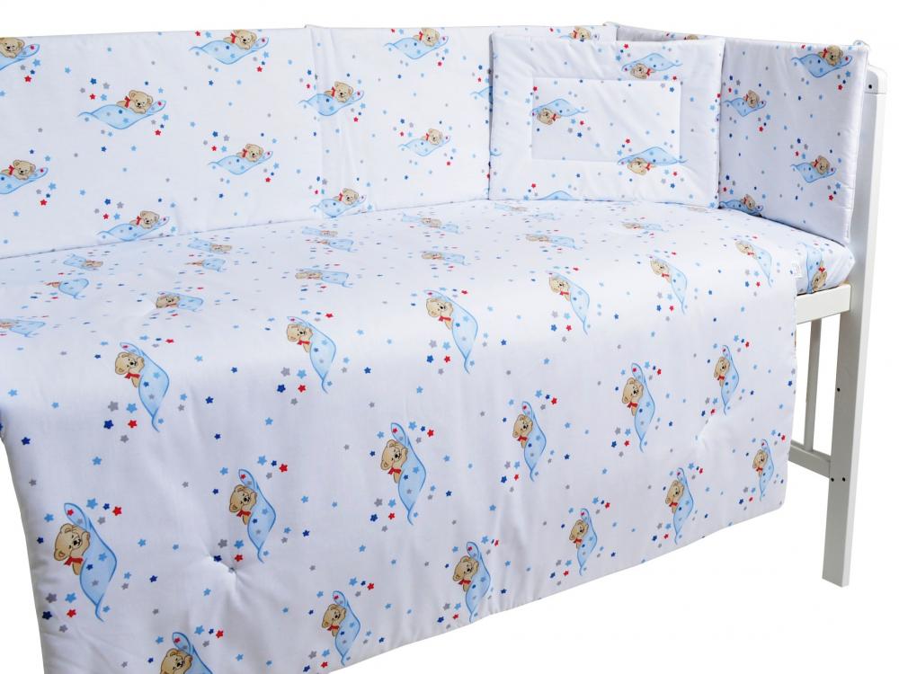 Lenjerie patut cu 5 piese sleeping bear blue