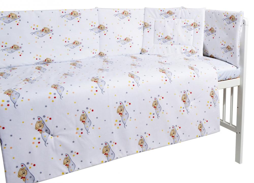 Lenjerie patut cu 5 piese sleeping bear grey