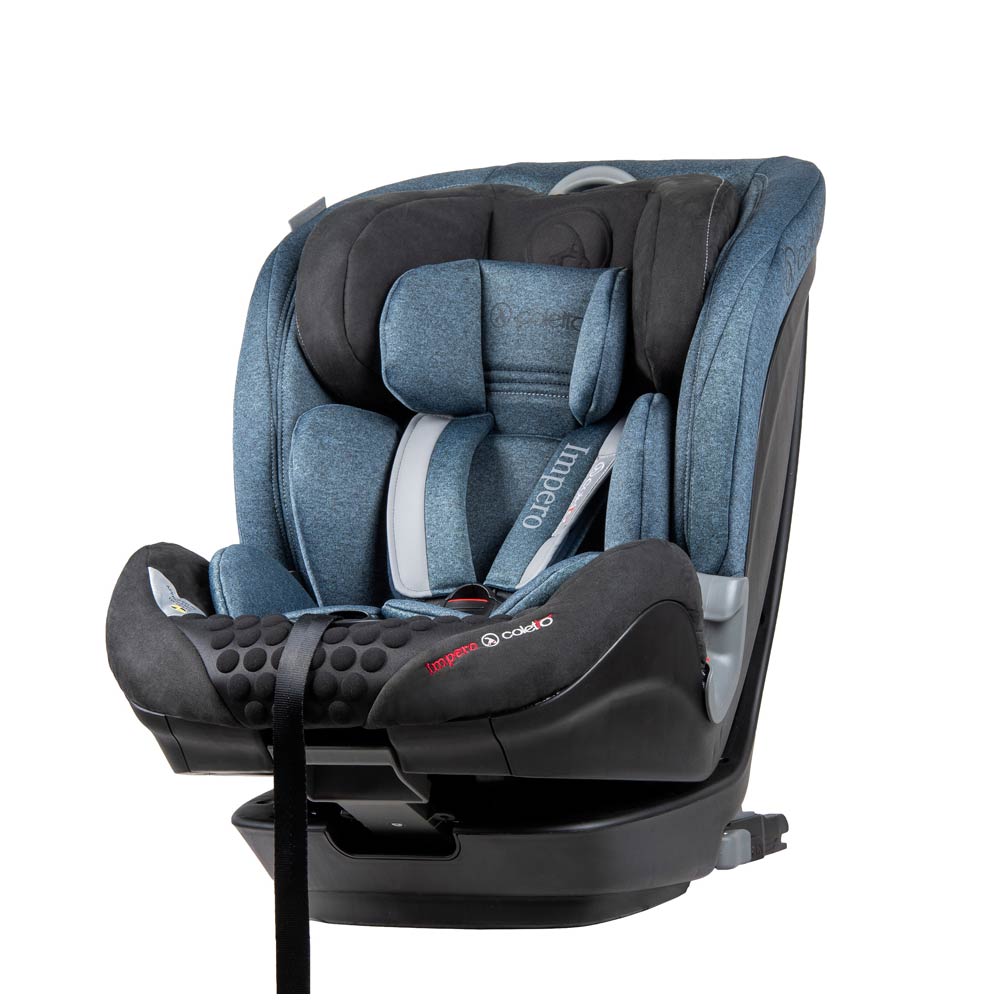 scaun auto copii 9 36 kg cu pozitie de somn isofix Scaun auto Impero cu Isofix si Top Tether 9-36 Kg Blue Coletto