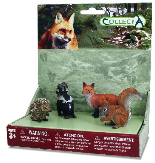 Set 4 figurine Animale din padure Collecta