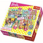 Puzzle Trefl 4 in 1 Barbie face cariera