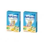 Pachet 2 x Cereale cu lapte Nutricia Aptamil Porumb, orez si banane 225g, 6luni+