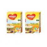 Pachet 2 x Cereale fara lapte Milupa Musli Jr 7 cereale cu banane si prune 250g, 12luni+