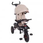 Tricicleta cu roti gonflabile si sezut reversibil Zax Beige