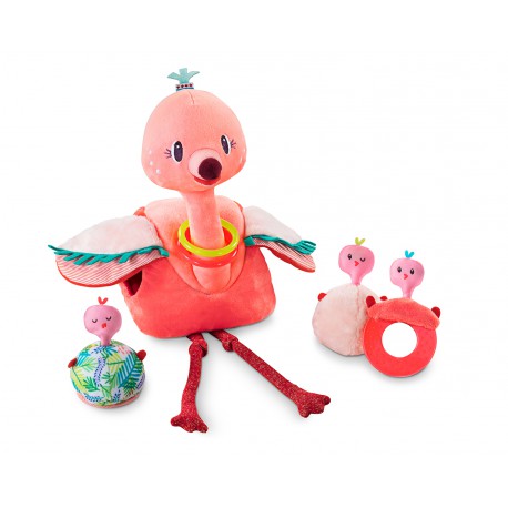 Jucarie de plus interactiva Anais flamingo roz
