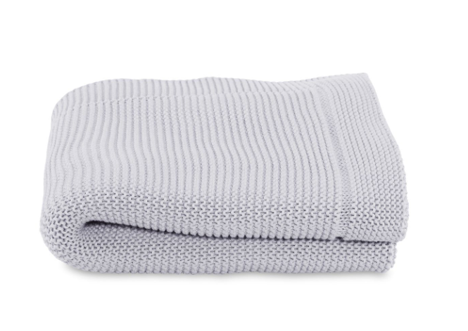Paturica tricot pentru patuturi Chicco Light Grey 0luni+ 0luni+ imagine noua responsabilitatesociala.ro