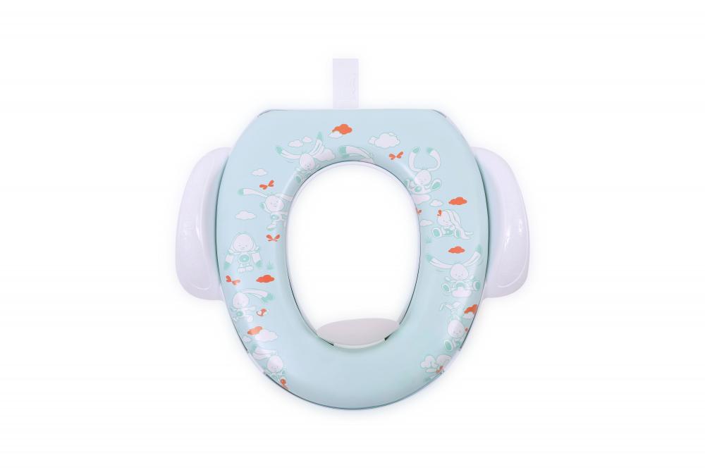 Reductor moale pentru toaleta cu manere antialunecare rabbit white
