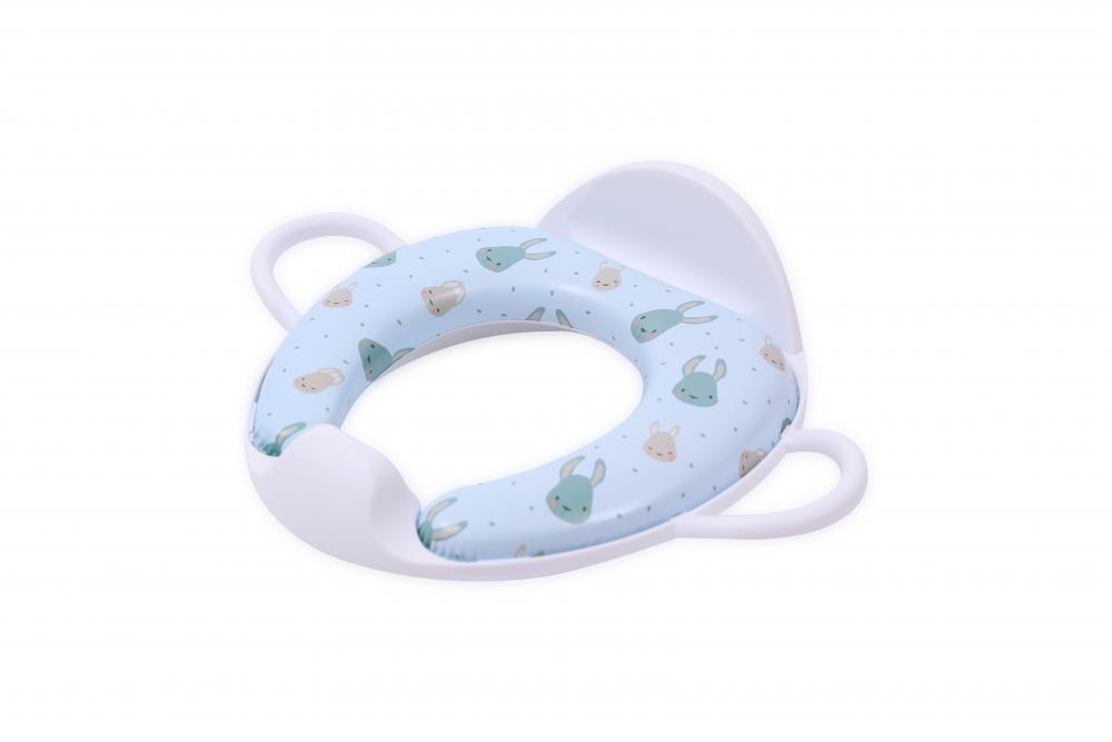 Reductor moale pentru toaleta cu manere si spatar dots white