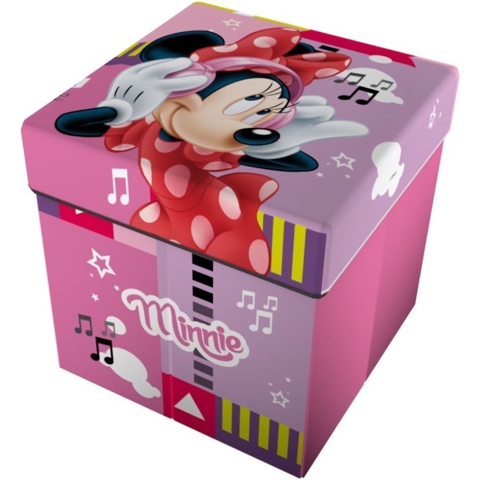 Taburet pliabil cu spatiu de depozitare minnie music star