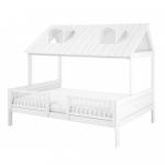 Pat casuta Lifetime Beach House Luxury lemn de pin alb 140 cm