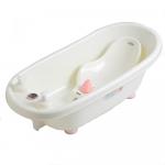 Cadita ergonomica cu reductor detasabil si termometru Little Mom White/Pink