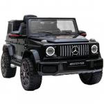 Masinuta electrica cu roti din cauciuc si scaun de piele Mercedes Benz G63 Black