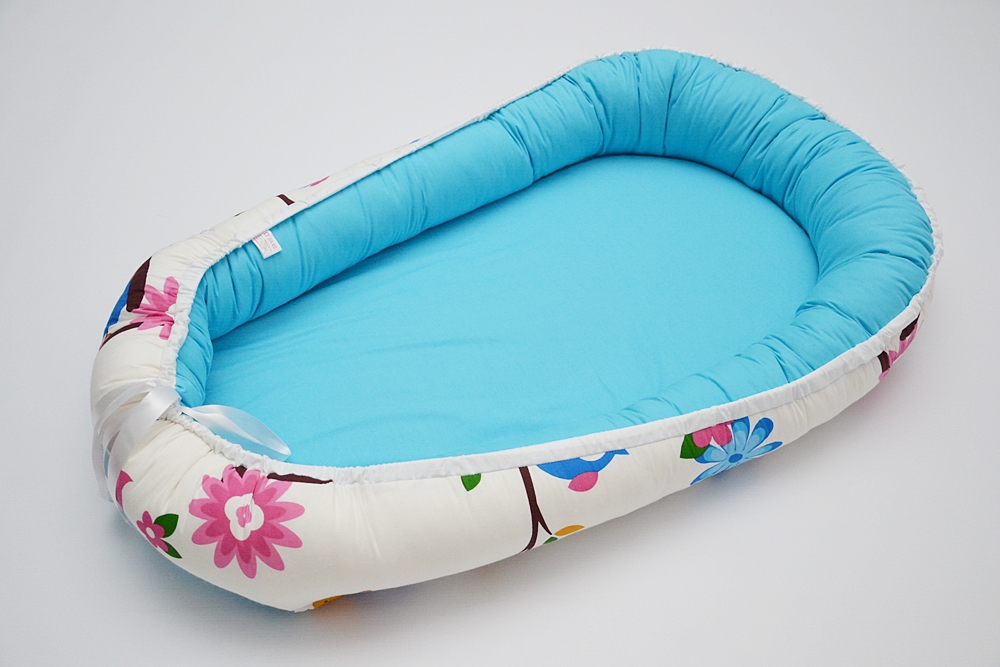 Baby nest 0-6 luni bufnite mari si turcoaz