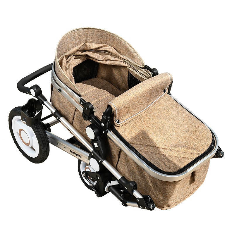 Carucior 2 in 1 reversibil s-18 crocodile creme 0 36 luni
