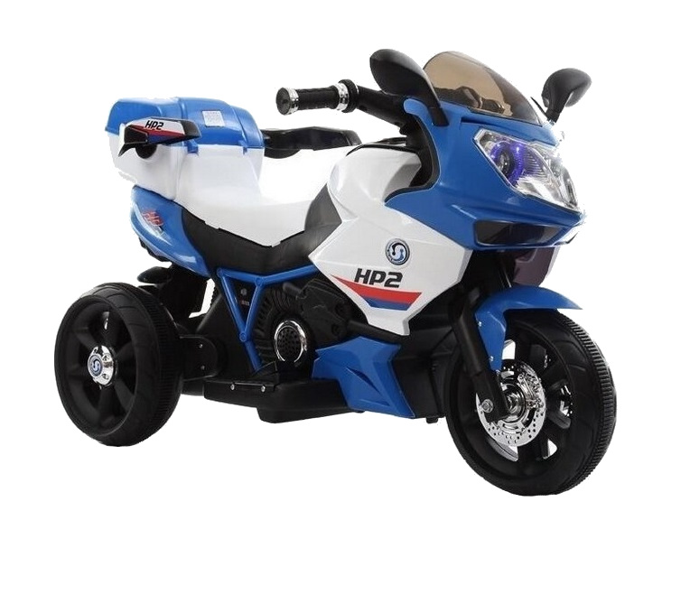 Motocicleta electrica pentru copii Nichiduta Sport HP2 70W pentru copii Blue cu unitate audio, Mp3 si lumini led, portbagaj si roti rezistente