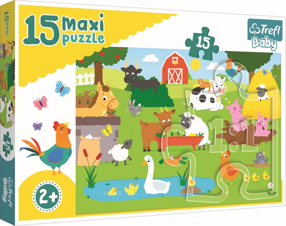 Puzzle Trefl 15 maxi Animale la Ferma