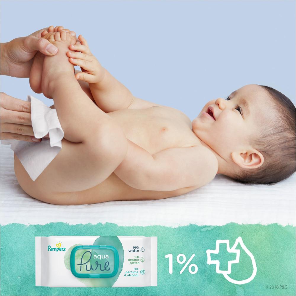 Servetele umede Pampers Aqua Pure 3 pachete 144 buc - 3 | YEO