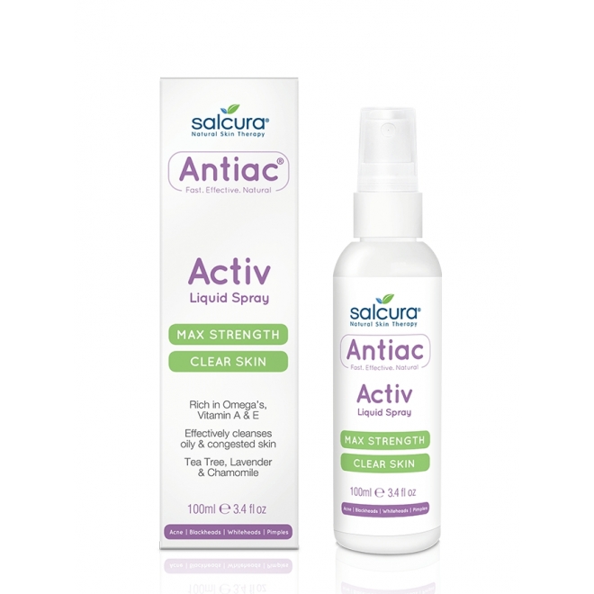 Spray Antiac fata si corp pt curatarea pielii congestionate cu acnee Omega, vitamina A, E Salcura 100 ml 100 imagine noua responsabilitatesociala.ro