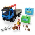 Set camion Playlife Iveco Recycling Container cu figurina si accesorii Dickie Toys