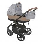 Carucior 2 in 1 Espiro Next Manhattan cu cadru negru 207 Chicago Gray 2019