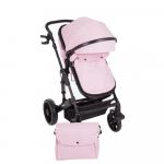 Carucior transformabil 2 in 1 Darling Pink Black Ribbon