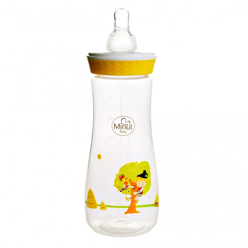 Biberon Pupaza din tei 250 ml Minut Baby 3+