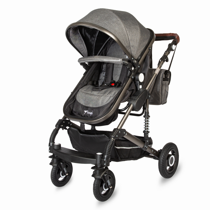 Carucior transformabil 3 in 1 hapi riley grey