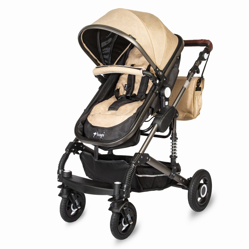 Carucior transformabil 3 in 1 Hapi Riley Beige