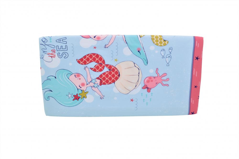 Cearceaf din bumbac cu elastic mermaid 120x60 cm
