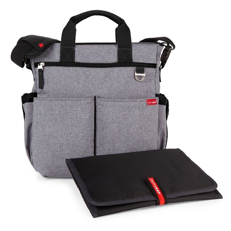 Geanta skip hop pentru scutece duo signature heather gri