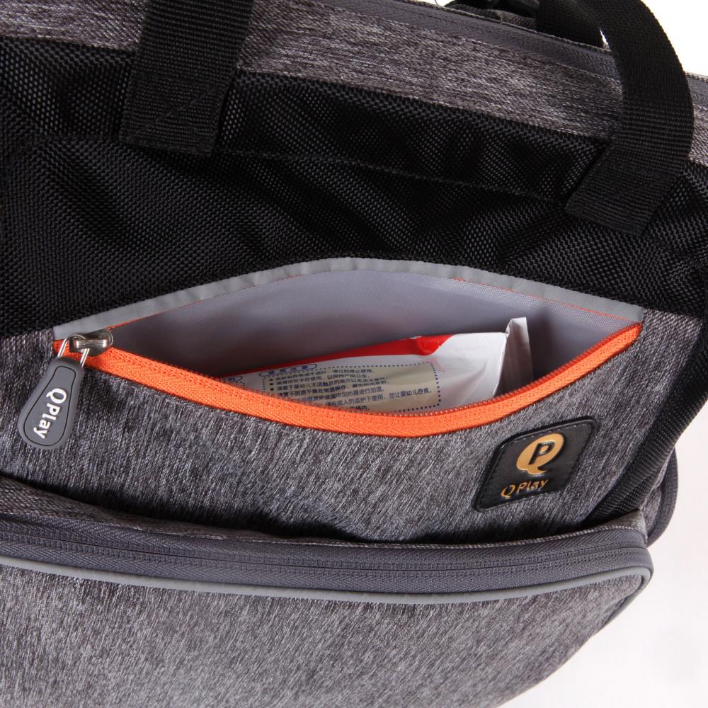 Rucsac accesorii bebelusi qplay carrie multiple compartimente black