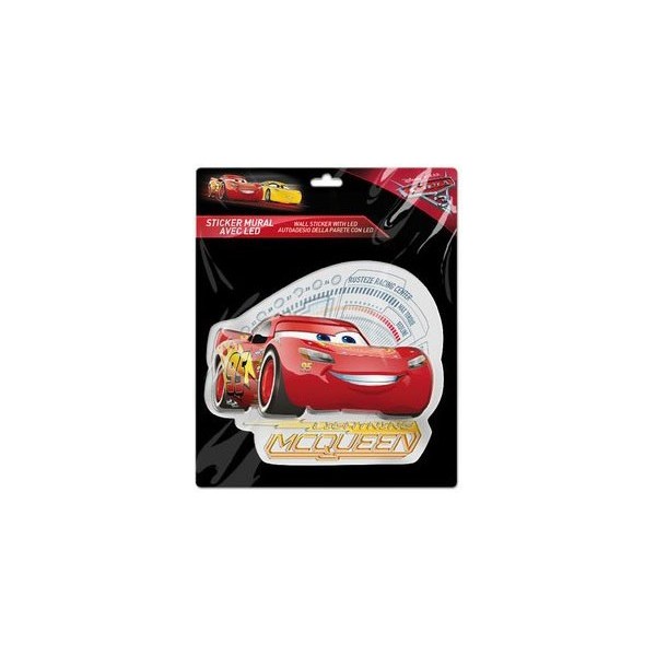 Sticker de perete cu led cars mcqueen suncity