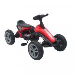Kart cu pedale si roti din cauciuc EVA Go Kart Racing Red