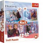 Puzzle trefl 4 in 1 Frozen2 calatorie catre necunoscut