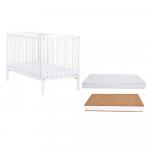 Set patut Kuba Alb Transparent pentru copii si Saltea Cocos 10 cm