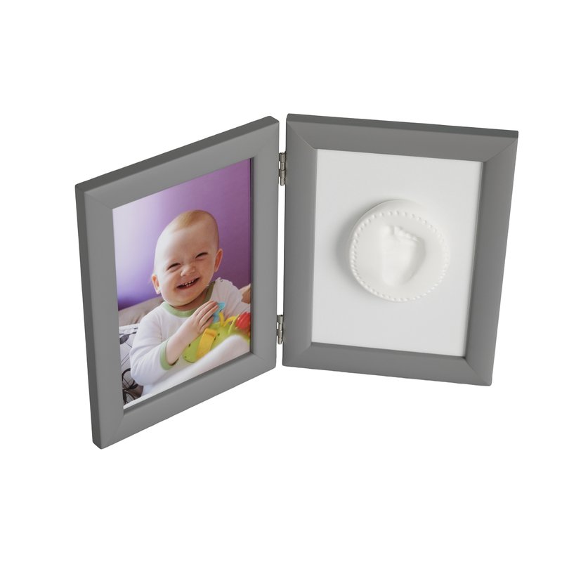 Kit amprenta cu rama foto Memory Frame Silver Baby HandPrint Baby HandPrint imagine 2022