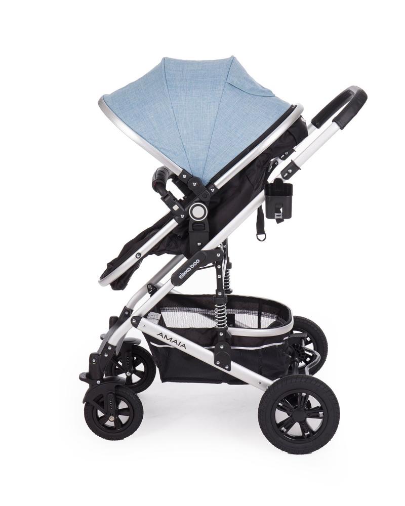 Carucior transformabil kikkaboo 3 in 1 amaia albastru