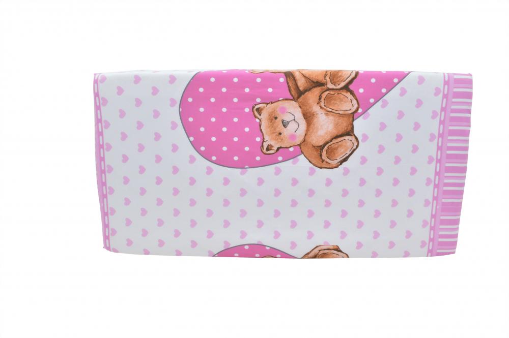 Cearceaf purple bears din bumbac cu elastic