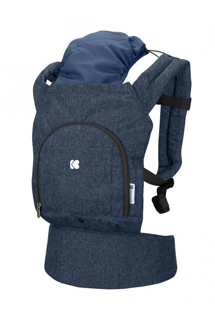 Marsupiu pentru copii kikkaboo hoody blue